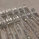 12 silver-plated metal cake forks, Ercuis Russian model.