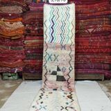 Handmade Berber Bohemian Wool Runner Rug