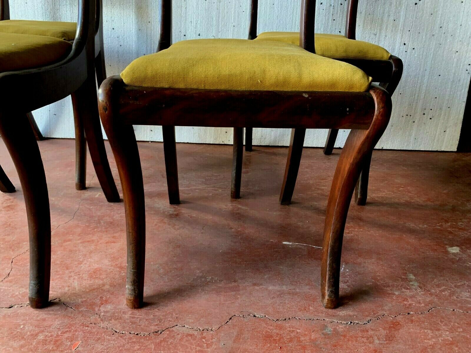 Four 2th century mahogany board-style chairs