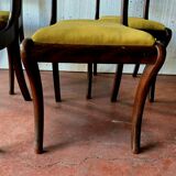 Four 2th century mahogany board-style chairs