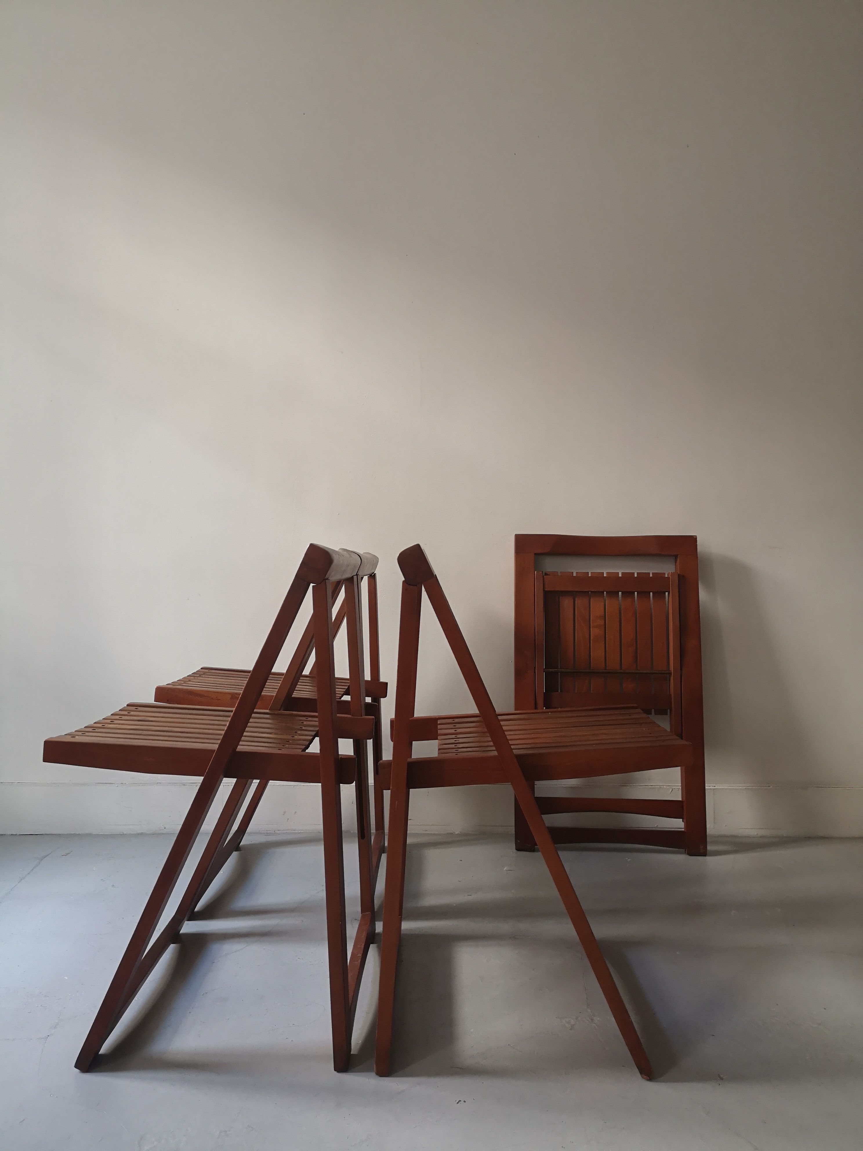 Set de 4 chaises pliantes par Aldo Jacober pour Alberti Bazzani, 1970