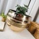 Large vintage brass planter