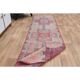 Pink Red Vintage Oushak Wool Turkish Runner Rug 83x305
