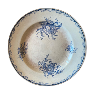 Round serving dish Sarreguemines U & C Watteau