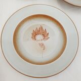 Série de 9 assiettes creuses grès de l'étang