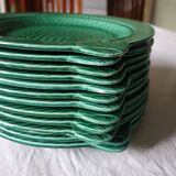Service to Sarreguemines Green fish, plates dish and sauce