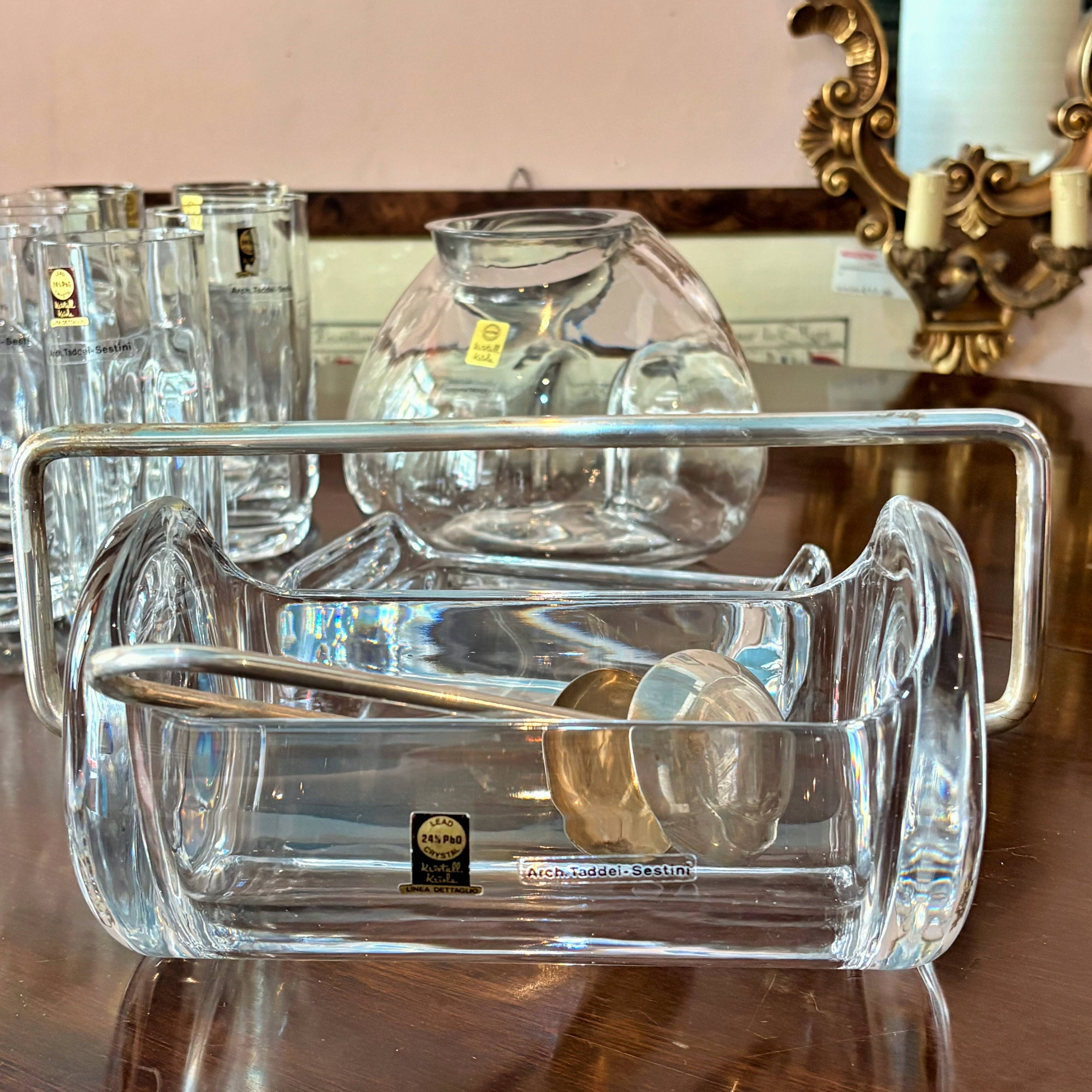 Cocktail set by Taddei Sestini for Kristal Krisla, 1960s