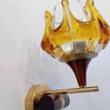 Pair of 70s oberglass wall lights vienna austria