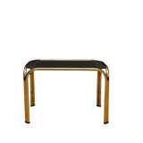 Table basse en verre fumé et chrome