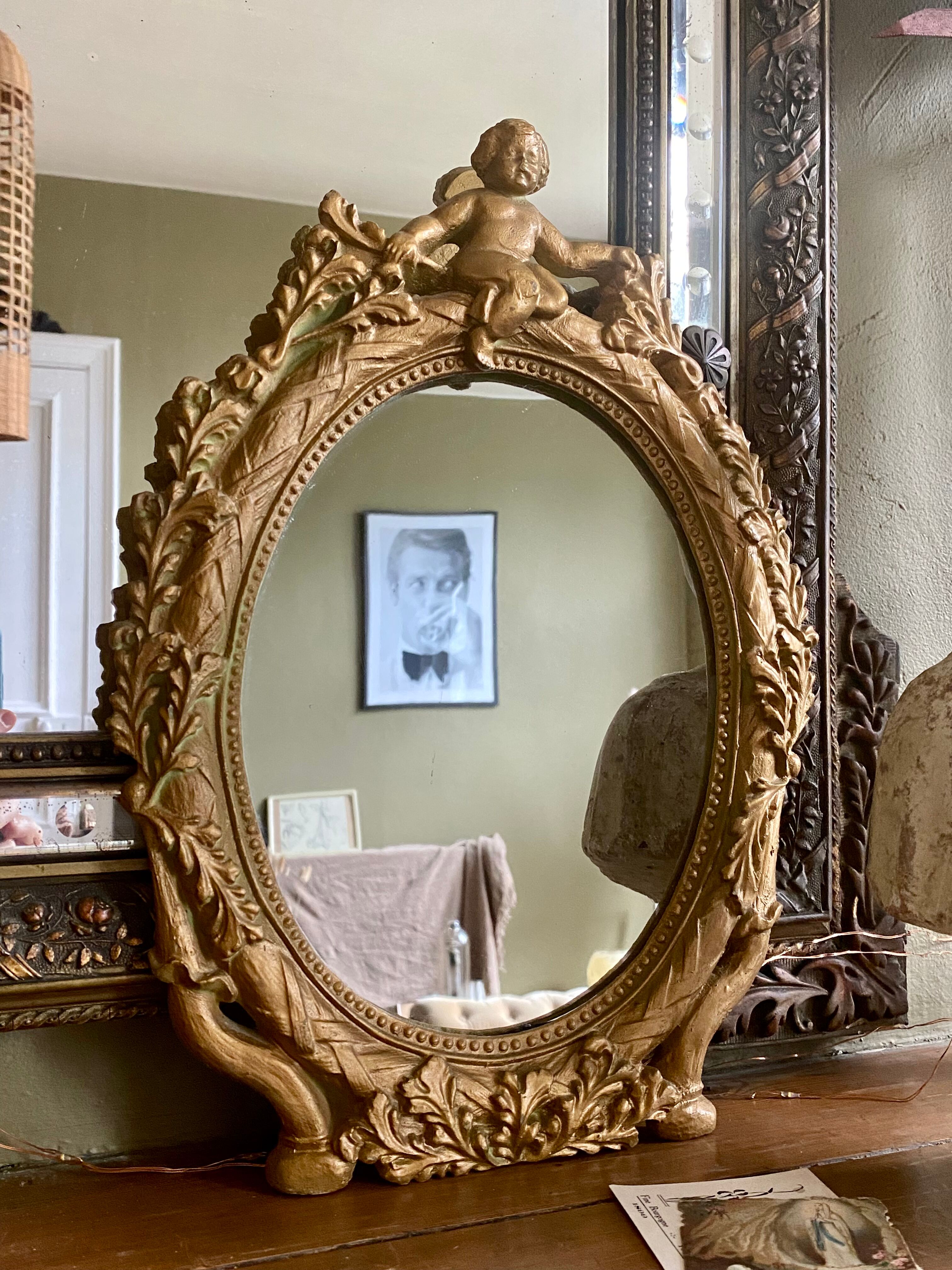 Gilded plaster frame