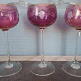 6 crystal stemmed glasses
