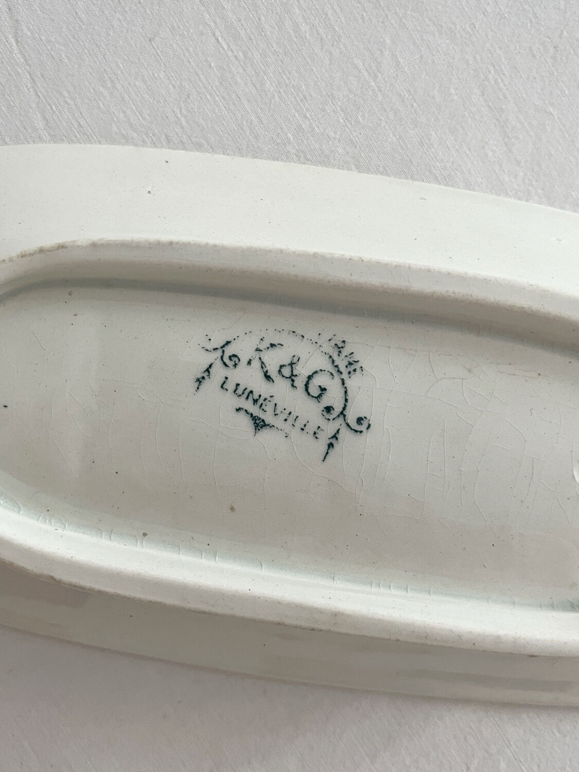 Porte savon terre de fer art nouveau KG Lunéville