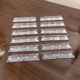 12 repose-couteaux en cristal vintage