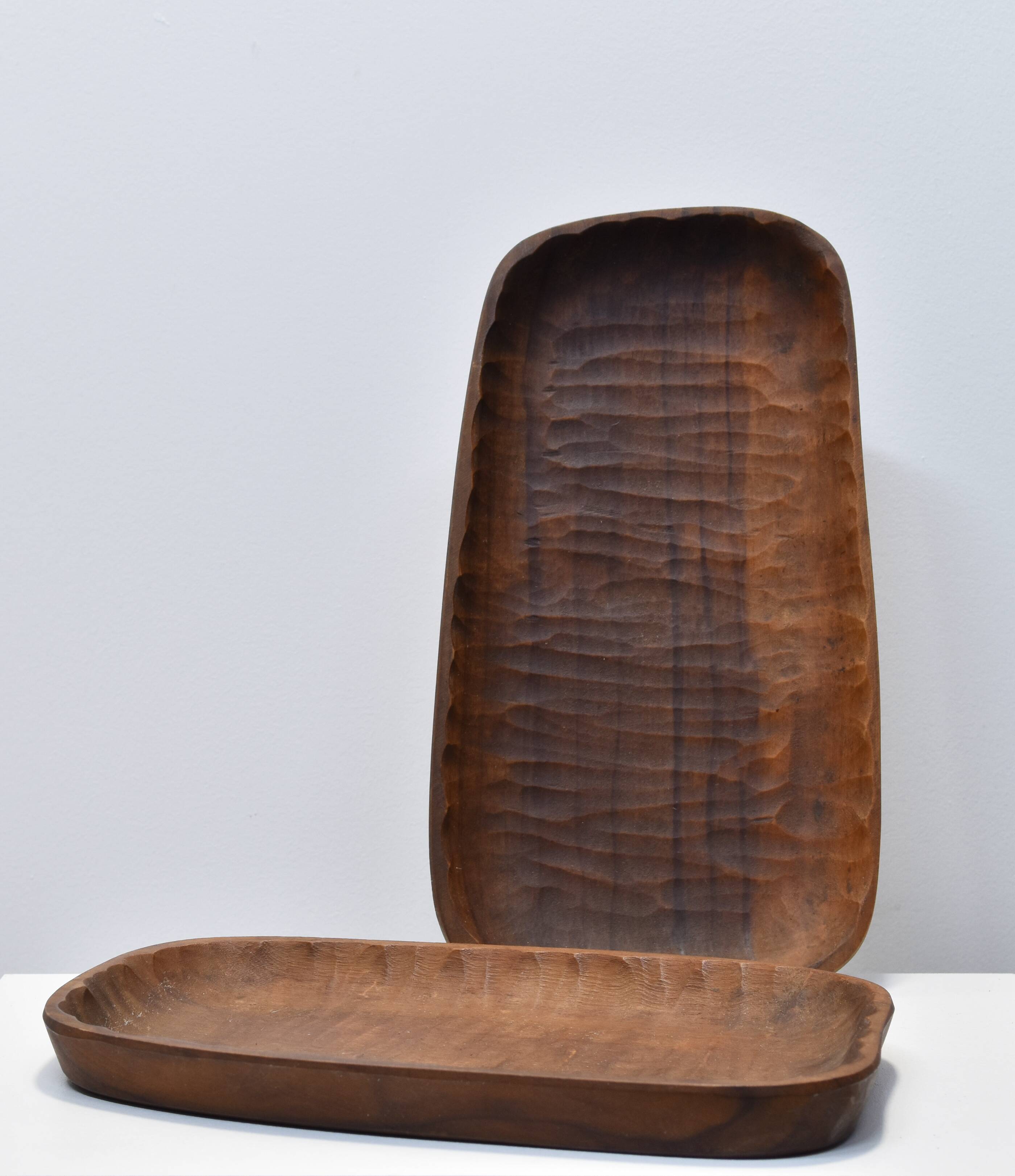 Empty carved wooden pockets