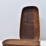 Empty carved wooden pockets