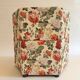 Fauteuil graphique fleur vintage