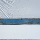 Teak coat rack with 8 double cast iron hooks