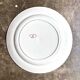 Creil & Montereau round dish in pink ironstone, "Centaurée" service