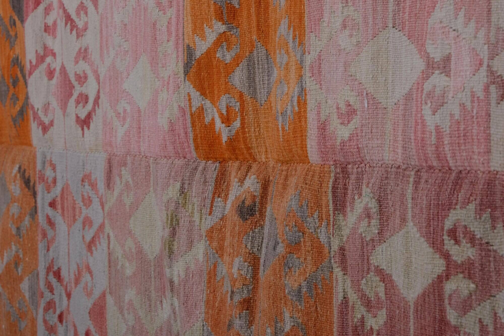 Vintage Turkish kilim, handwoven, 309x371 cm.