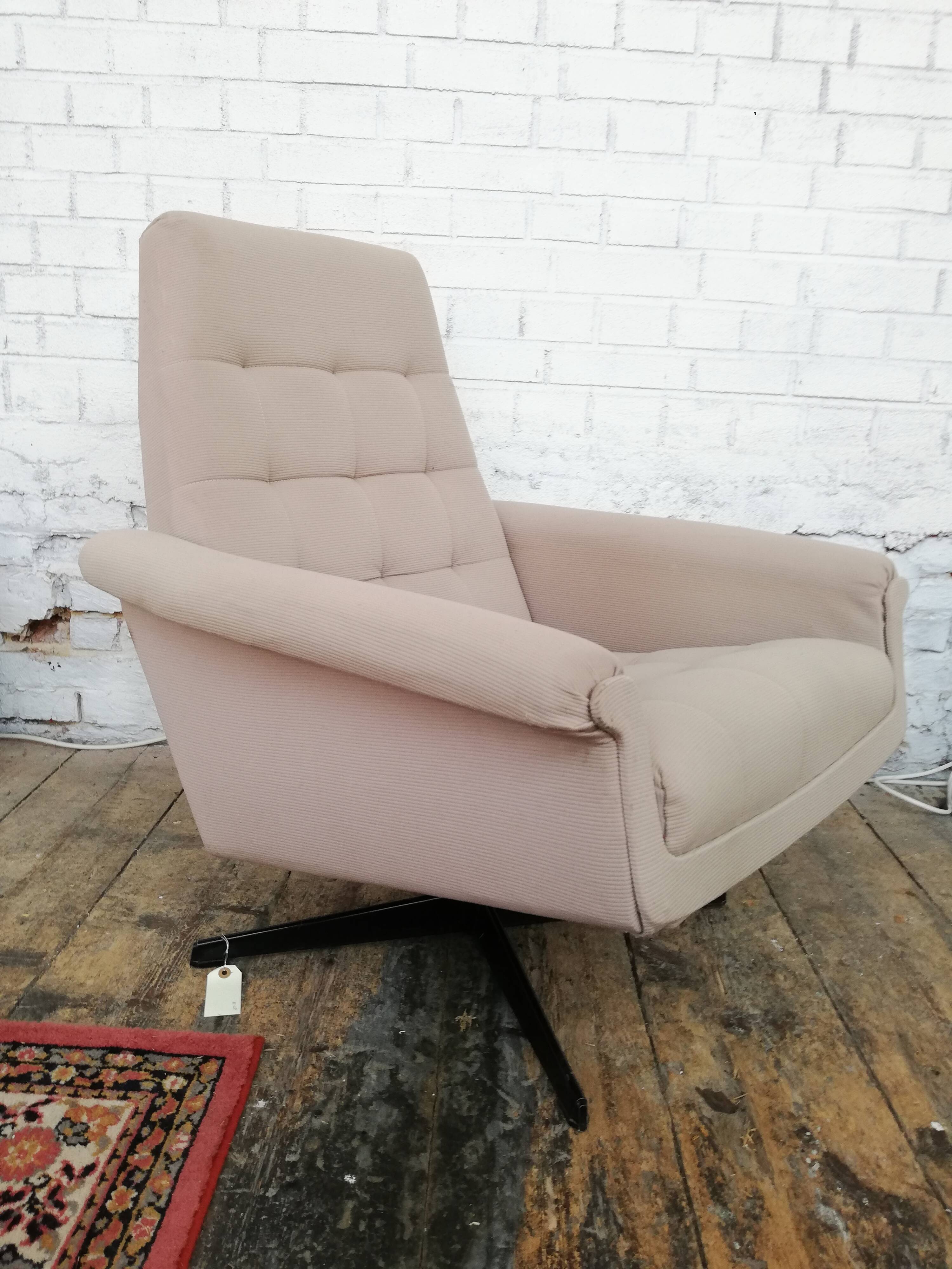 Armchair with Czech footrest, 1960, Munzar and Moravian