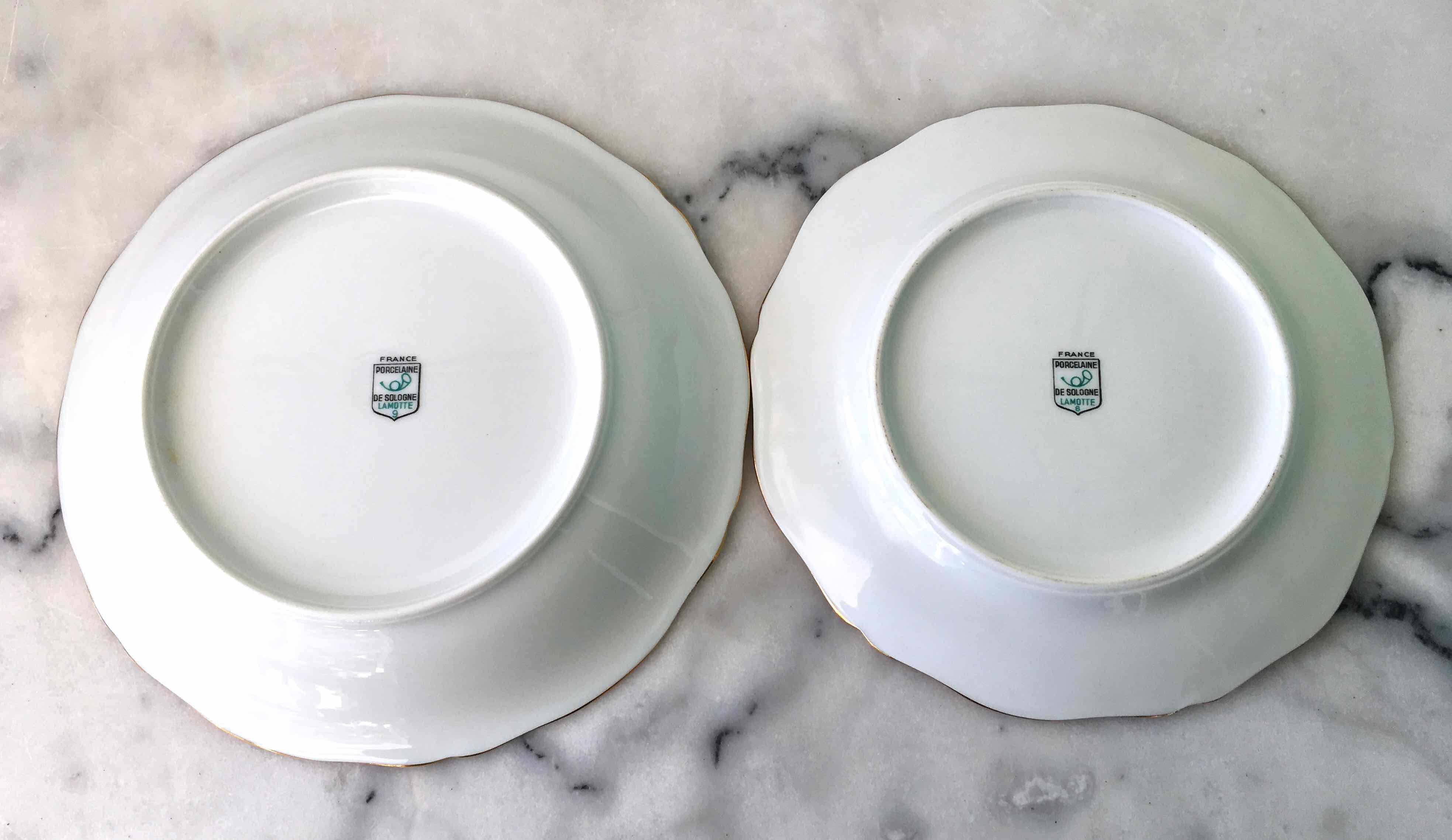 Plate service for 8 in Sologne porcelain