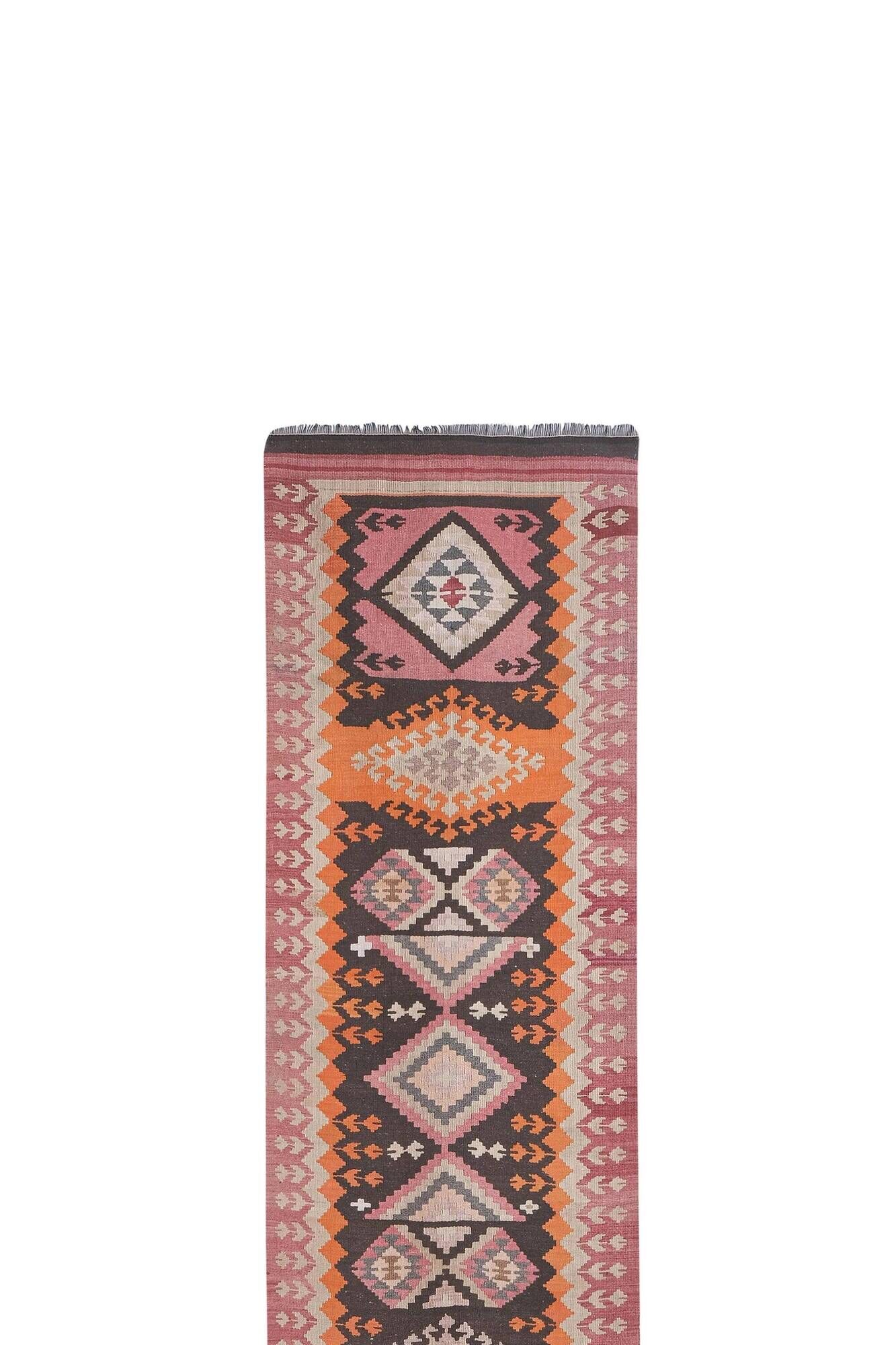 Vintage Turkish hallway rug 98x458 cm