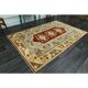 1970s Vintage Turkish Oushak Handmade Wool Cotton Beige Area Rug 155x233