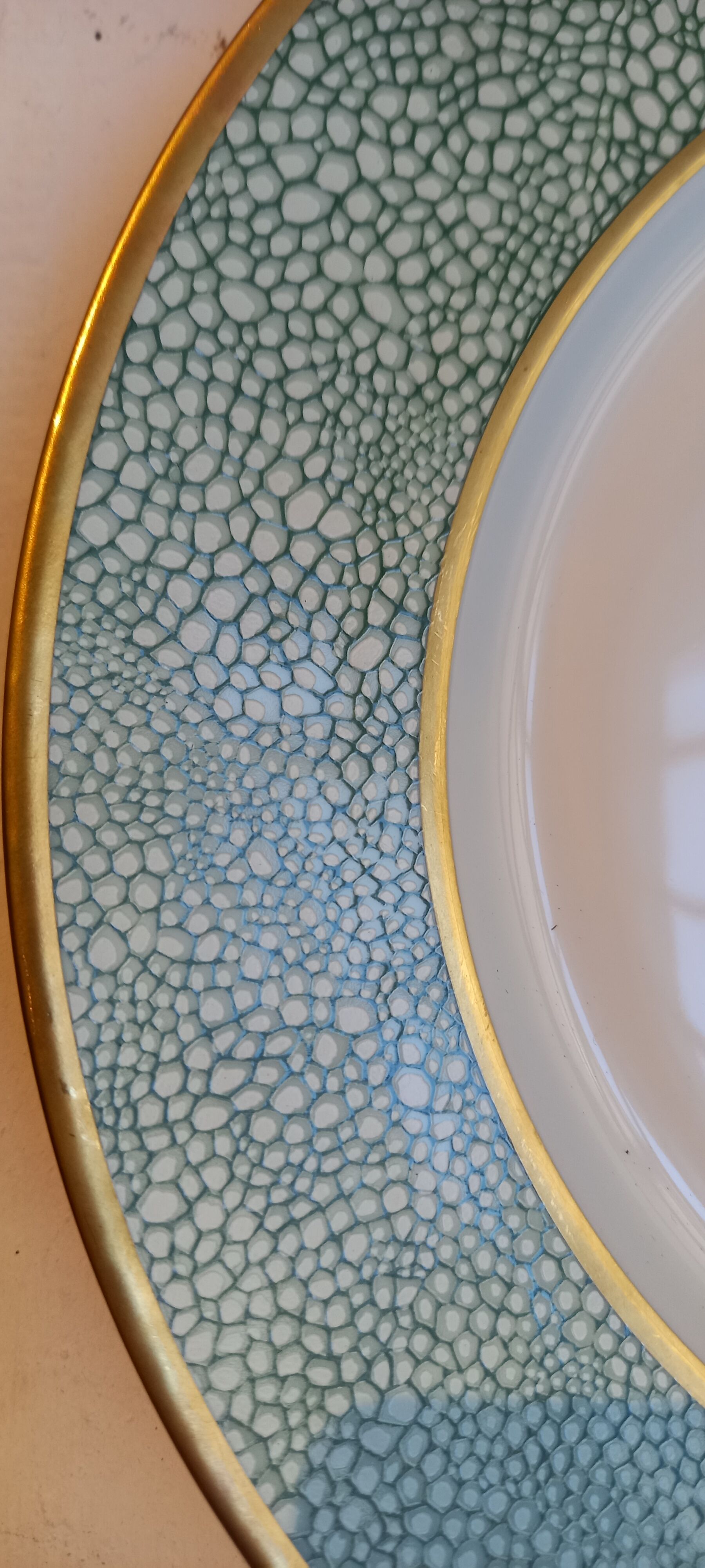 Puiforcat service part in limoges porcelain, galuchat model, by manuel canovas