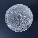 Cylindrical globe in transparent worked glass