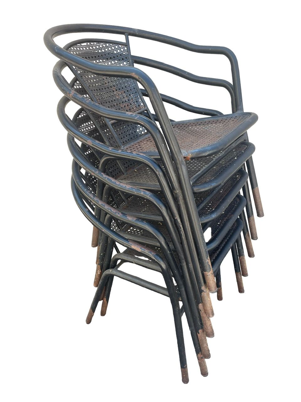 12 wrought iron armchairs from the 60s