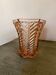 Moulded pink glass vase Rosaline