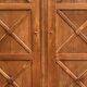 Vintage solid oak cross-braced wardrobe 1940