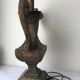 Pied de lampe en bois