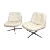 Paire de fauteuils tournants 1970