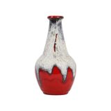 Red Fat Lava Design Vase Bay Keramik West Germany Pottery 67-30