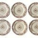 6 large antique dessert plates in Longchamp earthenware