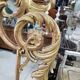 Golden wooden glazed mirror ref mart