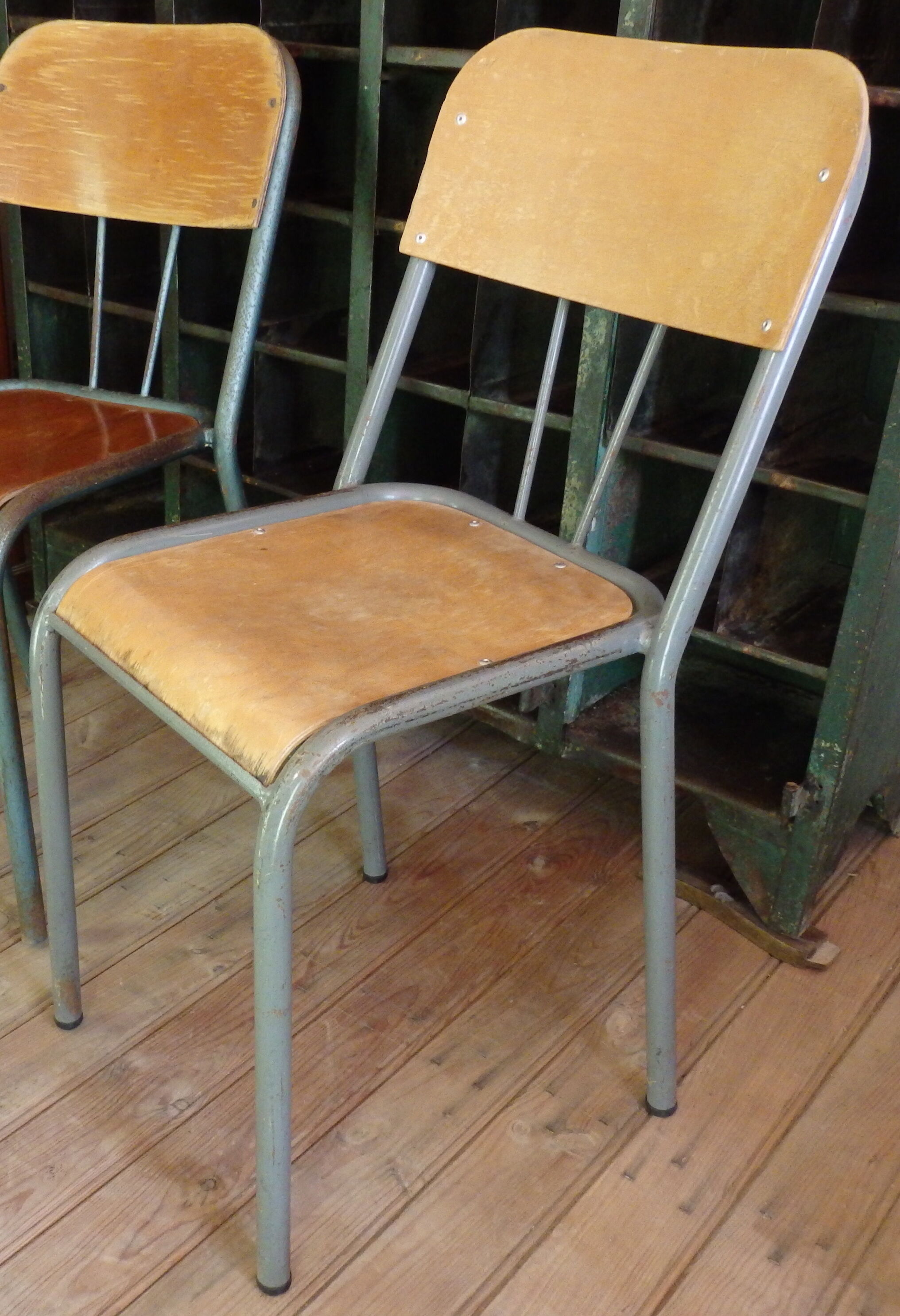 School chair / school chair 1960 with bars