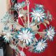 Lustre en fer boule fleurie