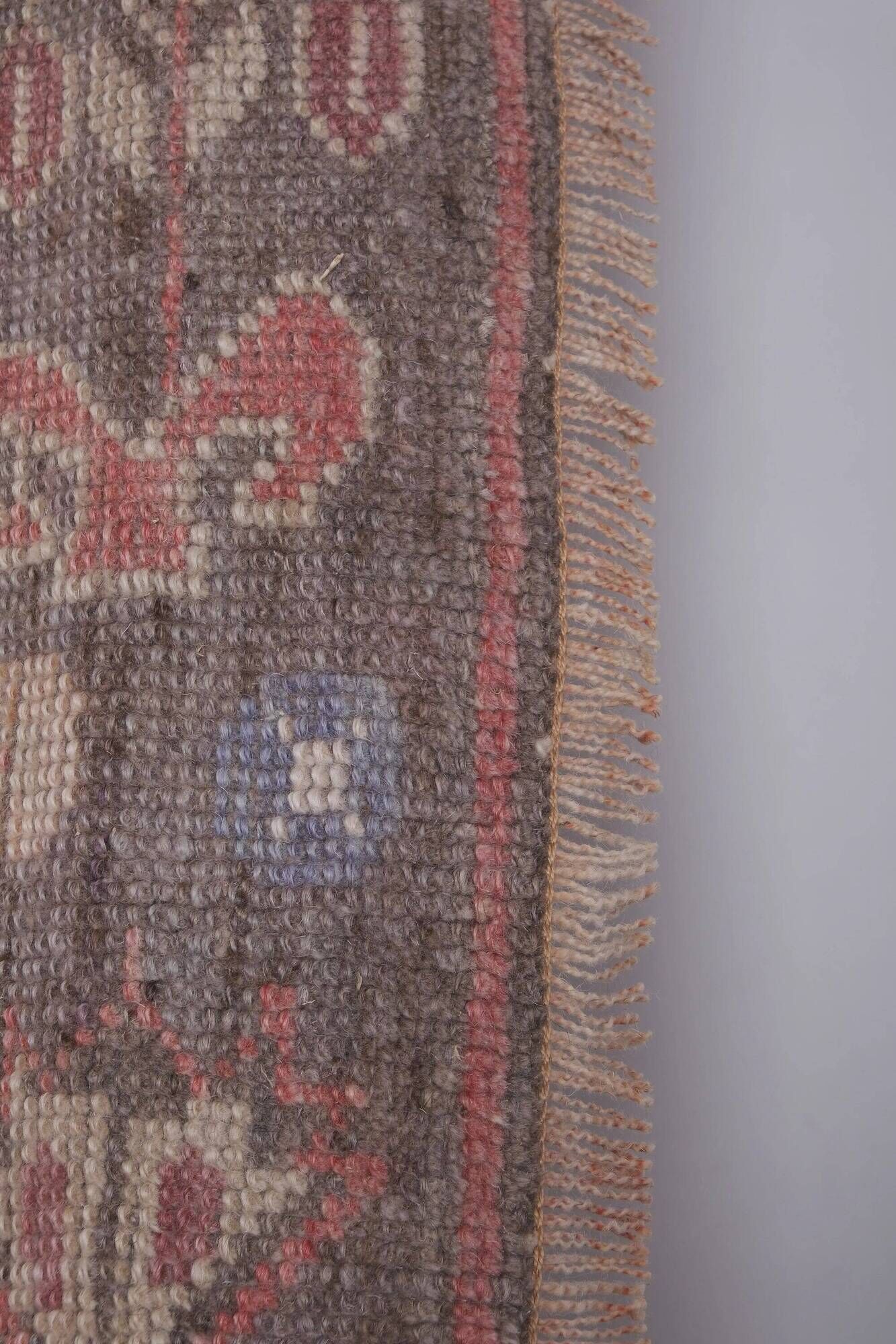 Vintage Turkish handmade rug 146x338 cm