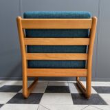 CFC Silkeborg arm chair by Johannes Andersen new green upholstery 1960s