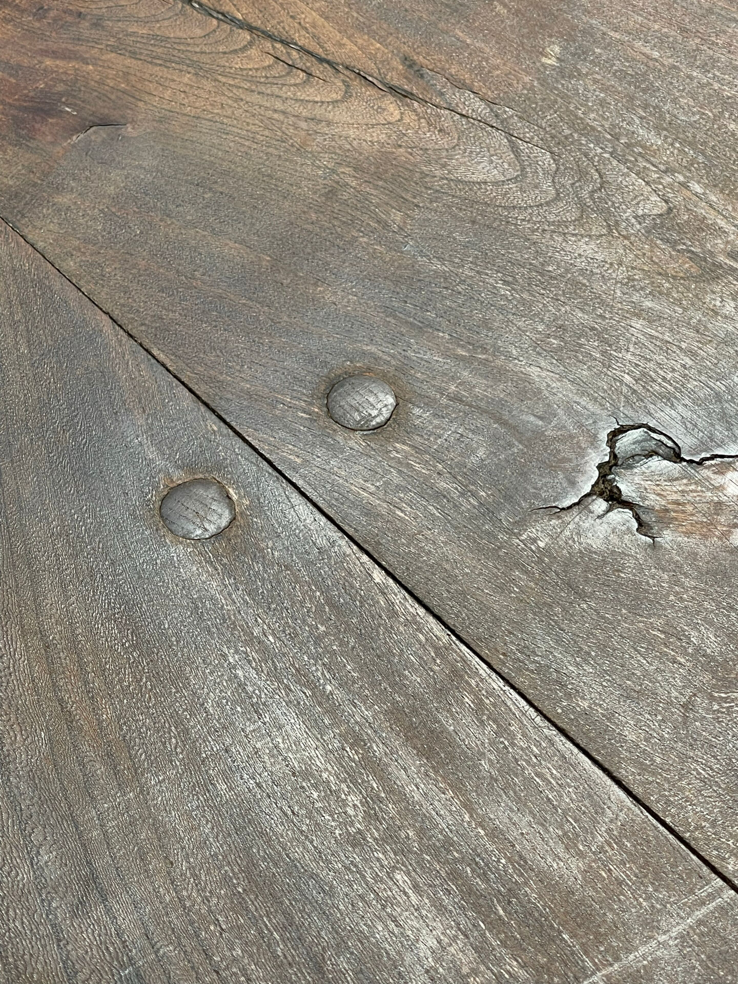 Solid elm farmhouse table