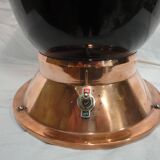 black and copper art deco lamp