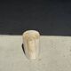 Small accent table in speckled white beige petrified wood H29 D18 - 3327