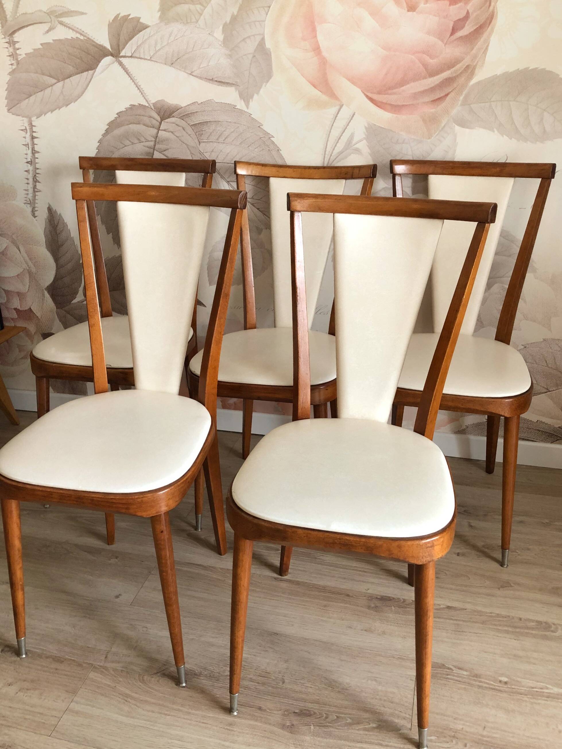 Set of 5 Baumann Palma model chairs, from the 60s/70s