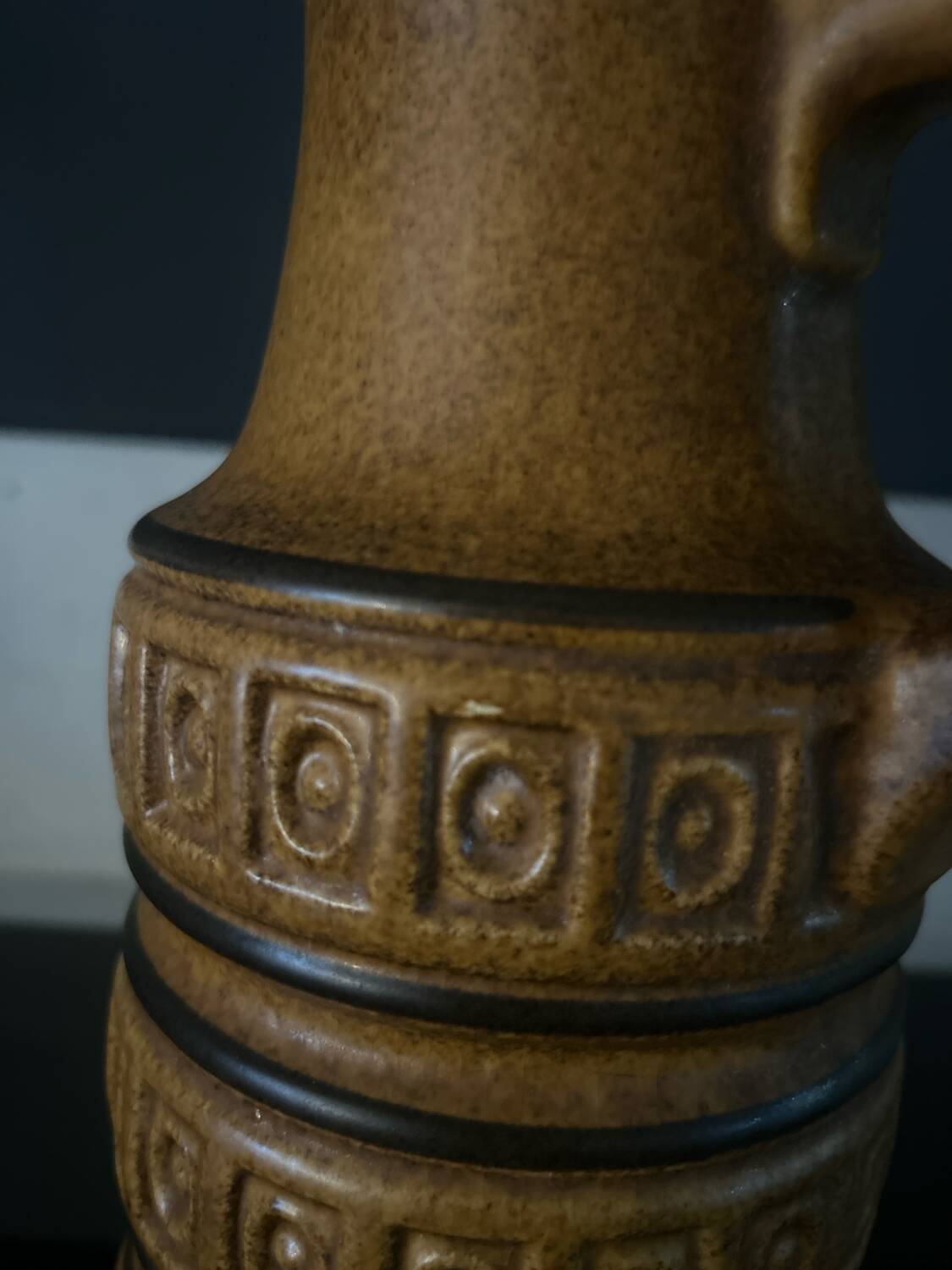 W Germany ochre ceramic vase.