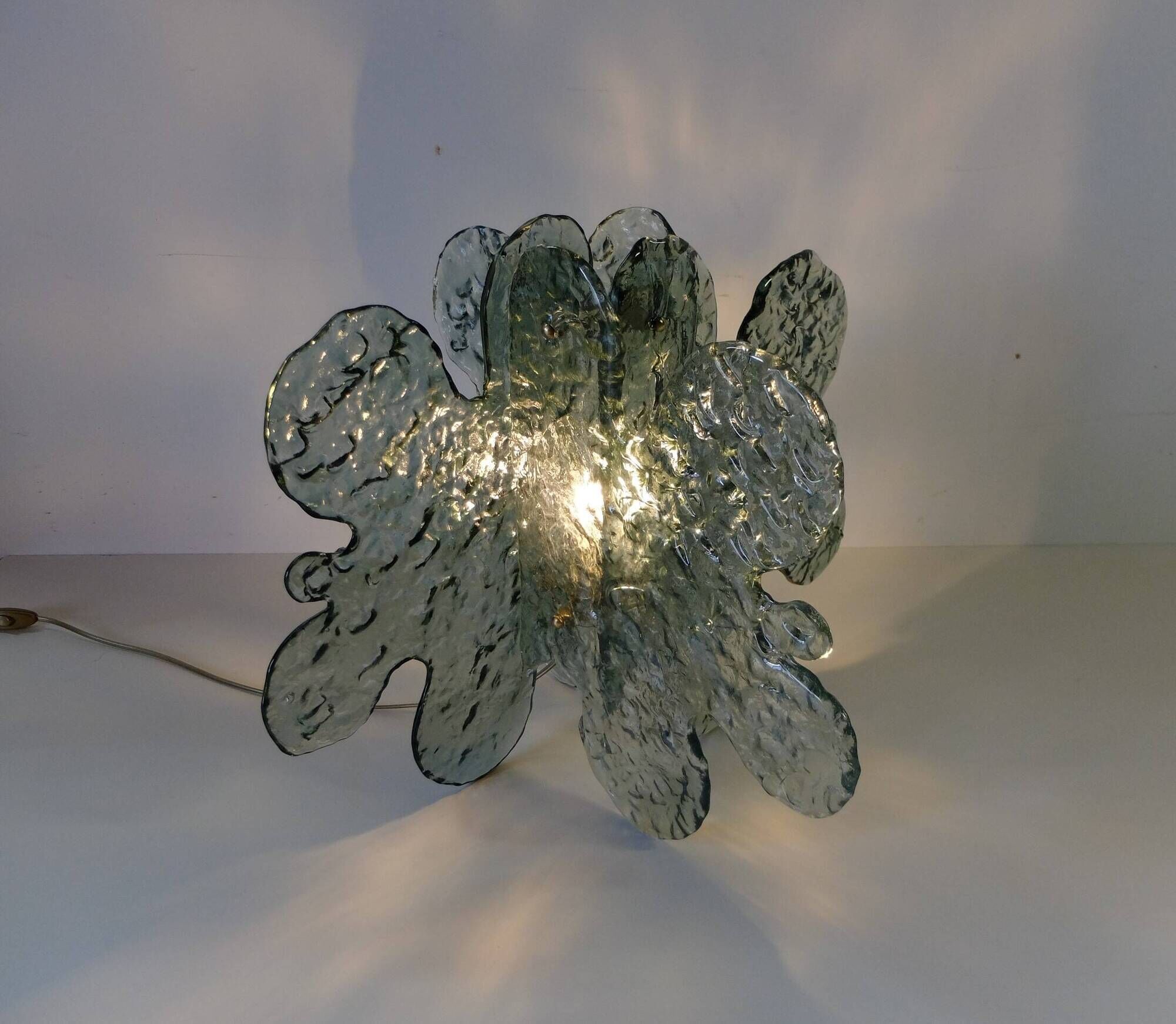 Mazzega thick Murano glass table lamp