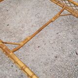 Vintage rattan daybed in basket shape - 1950s