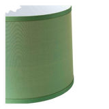 Royal Delft blue ceramic lamp, 1971, new pistachio silk shade.