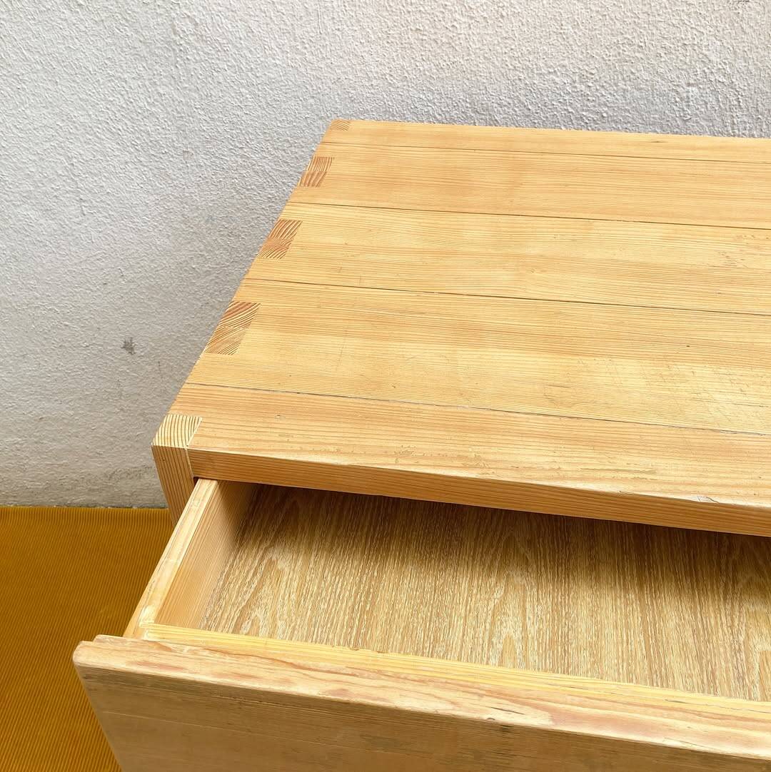 Vintage solid pine desk – Maison Regain, 1970s